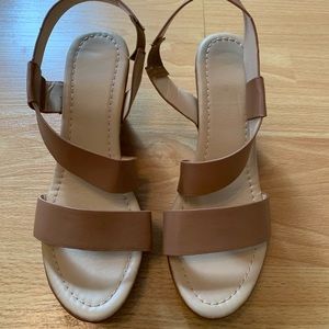 Tan Wedge Sandals